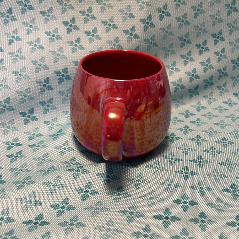 Tim Hortons 2020 Red & White Maple Leaf Barrel Shaped Coffee Mug Cup 12 oz - Picture 5 of 6